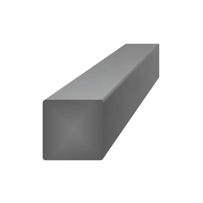 Tyč čtvercová plná 10x10mm, černá S235, hladká - Délka: 6m Poslední Šance