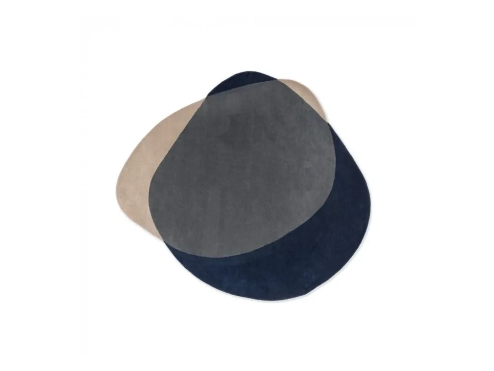 Designový vlněný koberec B&C Element Arp blue 087608 Brink & Campman Víkendová Akce