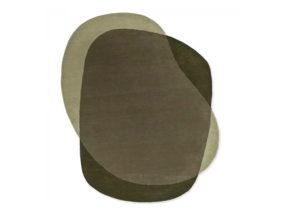 Designový vlněný koberec B&C Element moore moss 087807 Brink & Campman Akční Cena