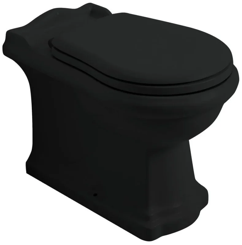 Kerasan Retro Wc Mísa Stojící, 39x61cm, Spodní/zadní Odpad, černá Mat Kup Teď