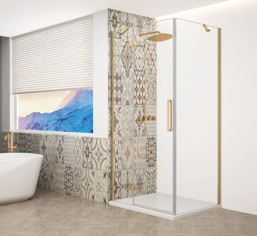 Gelco Trinity Gold Matt Obdélníkový Sprchový Kout 1000x900mm, čiré Sklo, Levé Sezónní Sleva