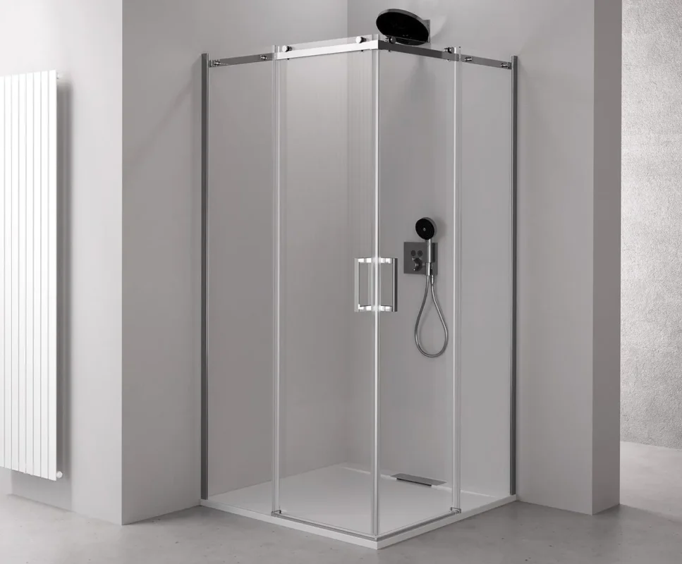 Polysan Thron Round Obdélníkový Sprchový Kout 1000x800mm, Kulaté Pojezdy, Rohový Vstup Cenový Hit