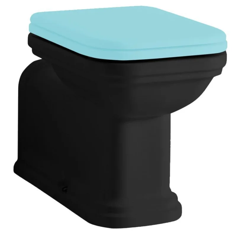 Finální Výprodej Kerasan Waldorf Wc Mísa Stojící, 37x65cm, Spodní/zadní Odpad, černá Mat