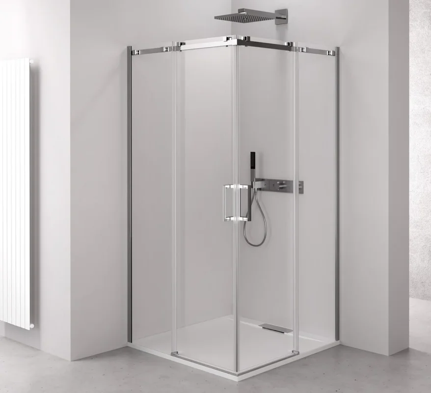 Doprava Zdarma Polysan Thron Square Obdélníkový Sprchový Kout 1000x900mm, Hranaté Pojezdy, Rohový Vstup