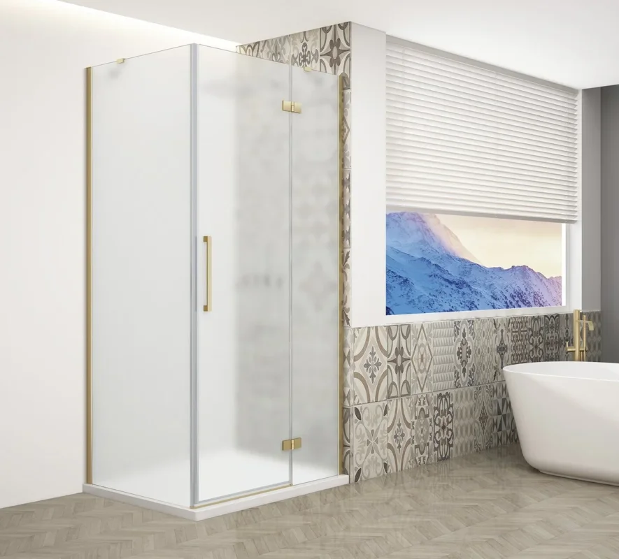 Akční Nabídka Gelco Trinity Gold Matt čtvercový Sprchový Kout 900x900mm, Matné Sklo, Pravé